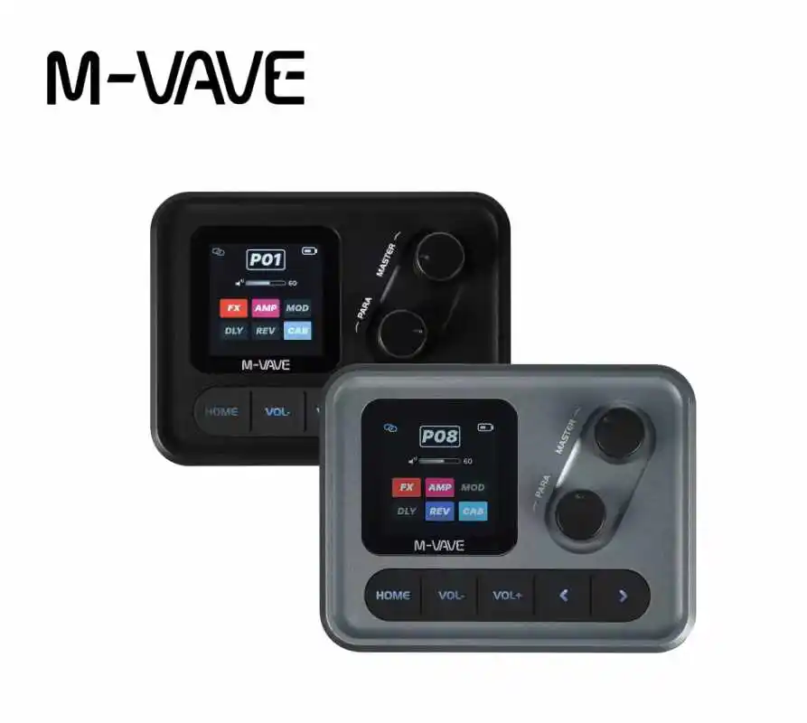 M-VAVE POCKET AMP Pocket AMP Portable Guitar Pedal HD Display Amp Sims BT Silent Practice for Electric Guitar Bass