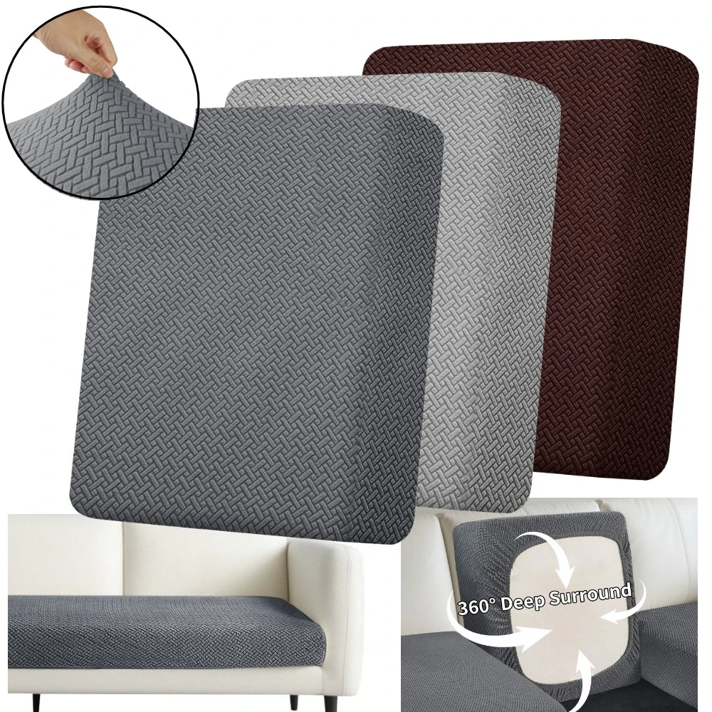 Sofa Seat Cushion Slipcovers 1Pc Modern Furniture Cover Jacquard Spandex Soft Chair Cushion Slip Covers Replacement for Pets/Kid