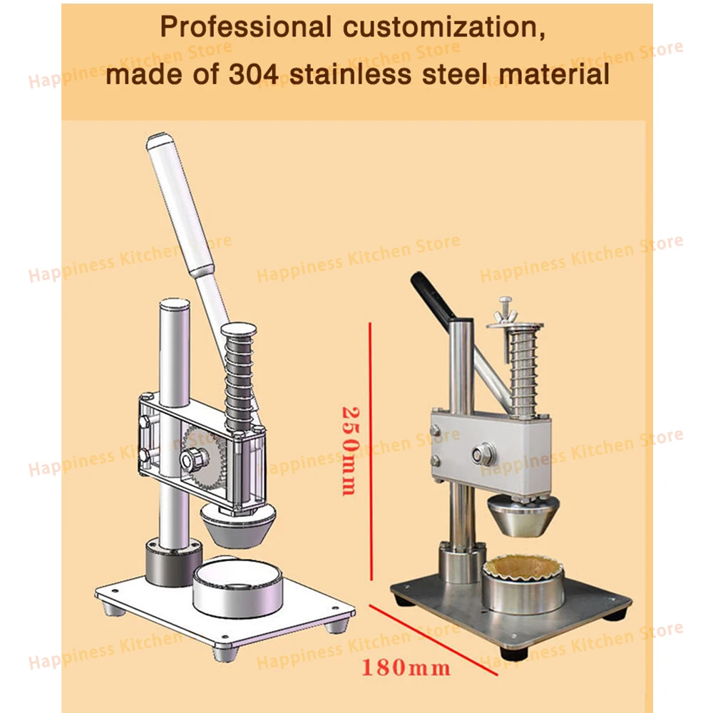 Komercyjna ręczna maszyna do Tart jajek nieprzywierająca foremka na babeczki ze stali nierdzewnej wiele rozmiarów forma do pieczenia narzędzie do