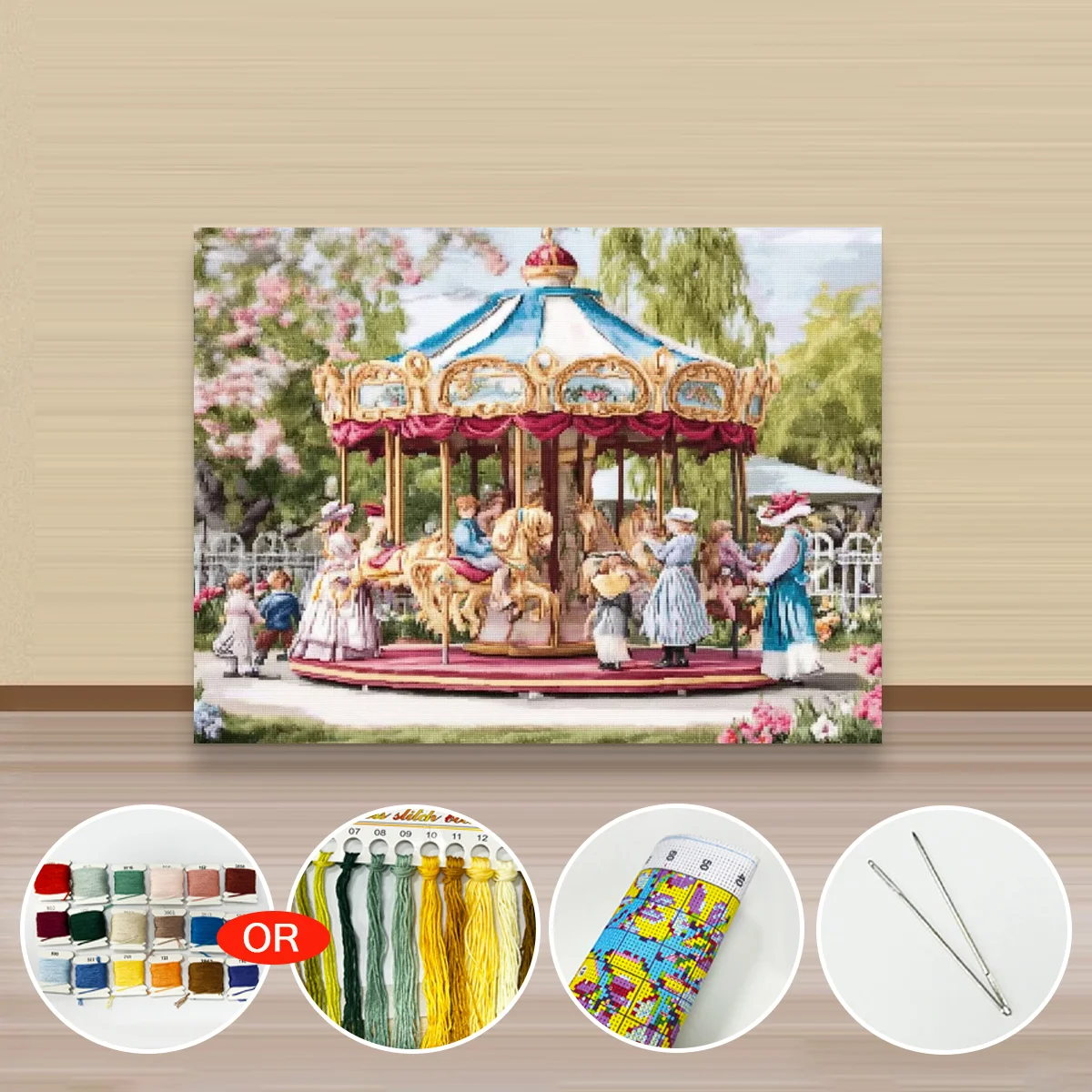 1 Stück, 30 x 40 cm / 11,8 x 15,7 Zoll, 11CT/14CT Kreuzstich-Set, DIY-Stickset als Geschenk zum Valentinstag, für Festivals, Cartoon-Motiv. – Detail 3