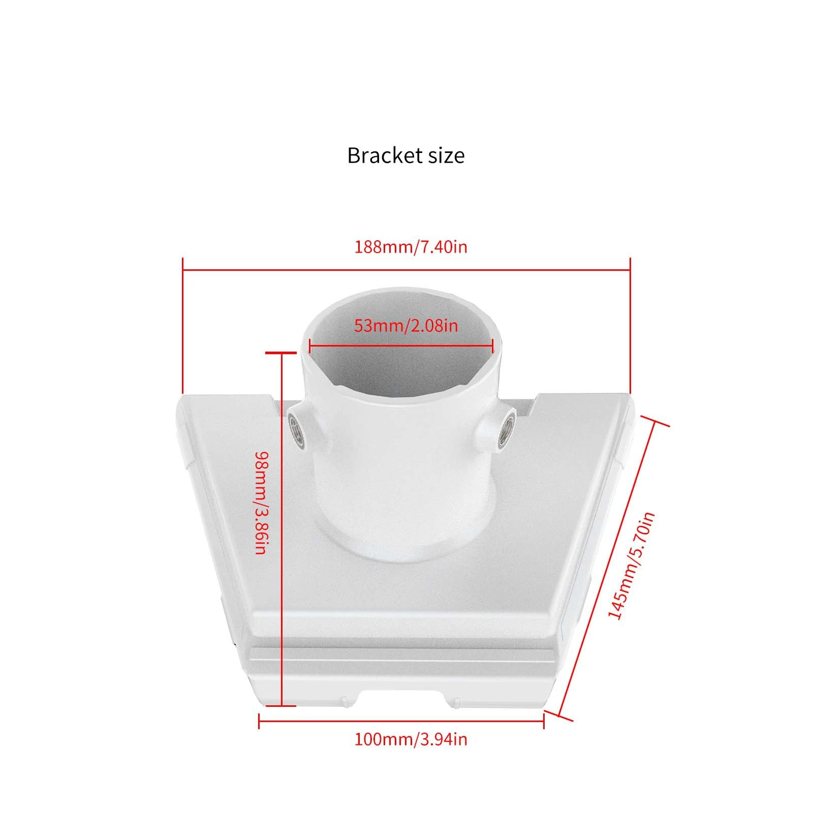 Per staffa adattatore in plastica per adattatore per tubo StarLink Gen 3 per tubi tondi con un diametro esterno di 38-50MM/1,49-1,96IN