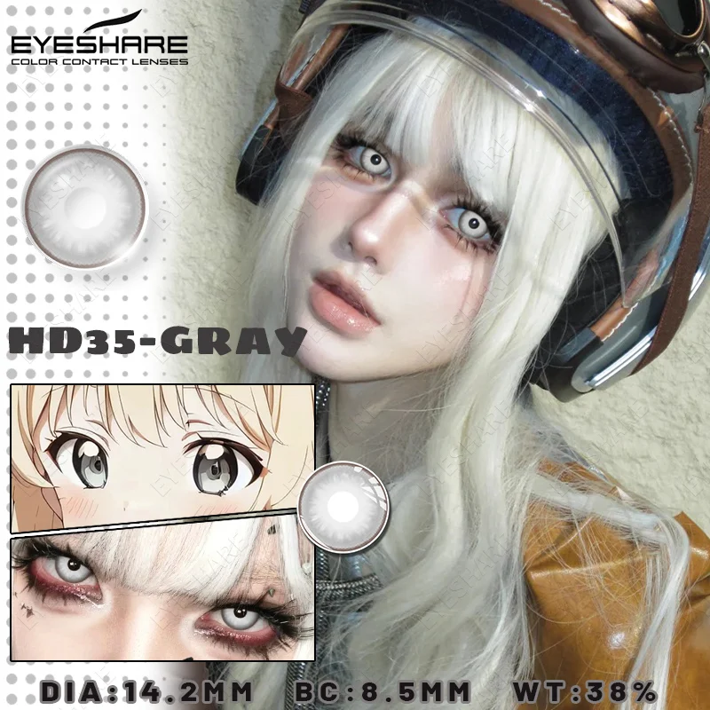 EYESHARE Anime-Zubehör Augenlinsen 1 Paar Cosplay Farbige Kontaktlinsen für Augen Verrücktes Halloween-Make-up Farbige Augenlinsen – Detail 31