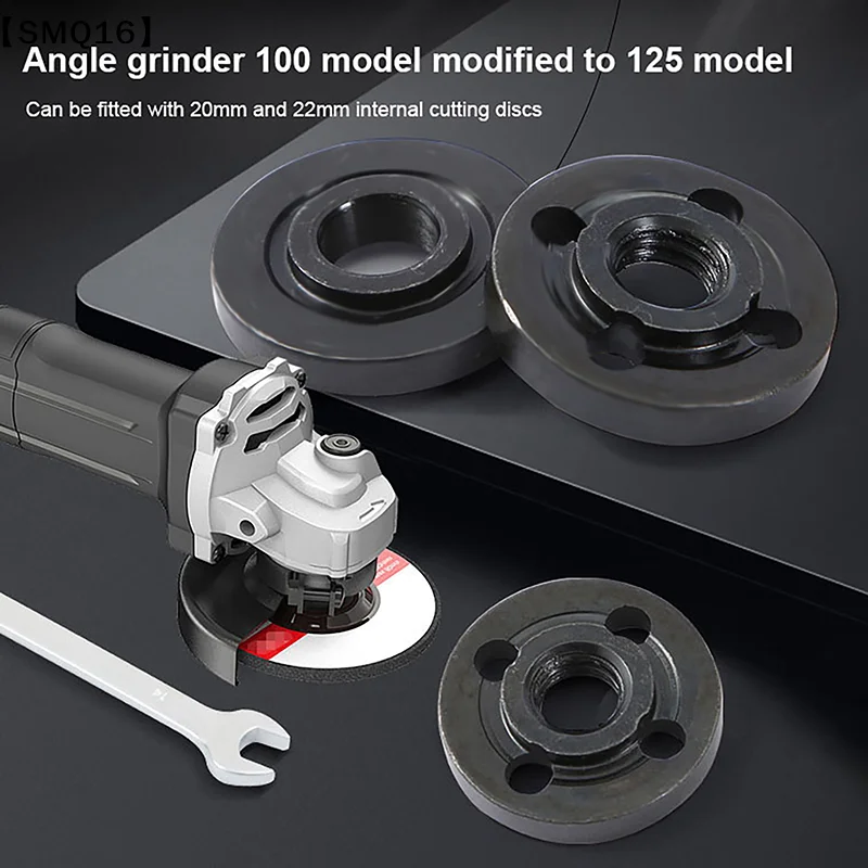 1Pair Angle Grinder Metal Pressure Plate Inner Outer Flange Nut Thread Replacement Tools For 20MM 22MM Bore Cutting Discs【SMQ】