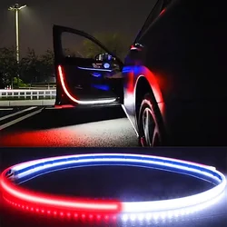 1/2개 자동차 도어 장식용 웰컴 라이트 스트립 스트로브 점멸등 안전 12V120cm LED 개방 경고 LED 무드등 스트립