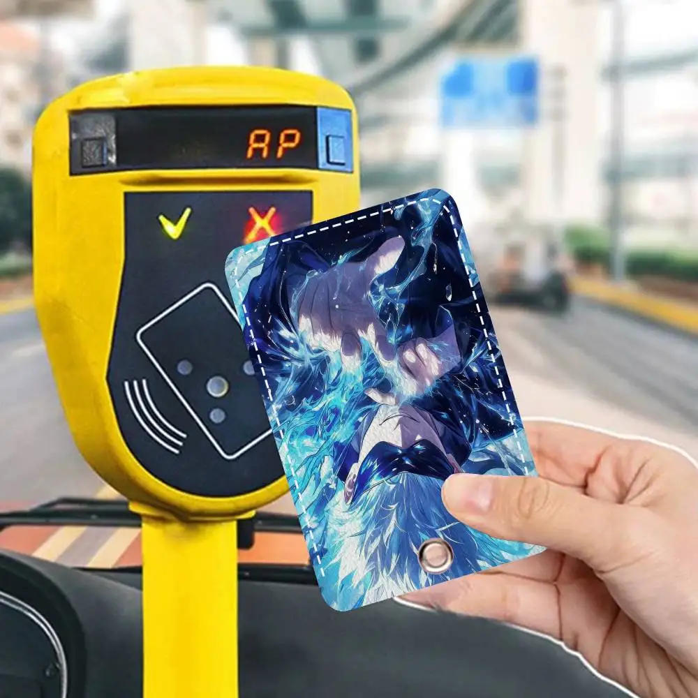 Jujutsu Kaisen Satoru Gojo Keychain Card Holders Keyring Bank Bus ID Credit Cards Key Ring Chains