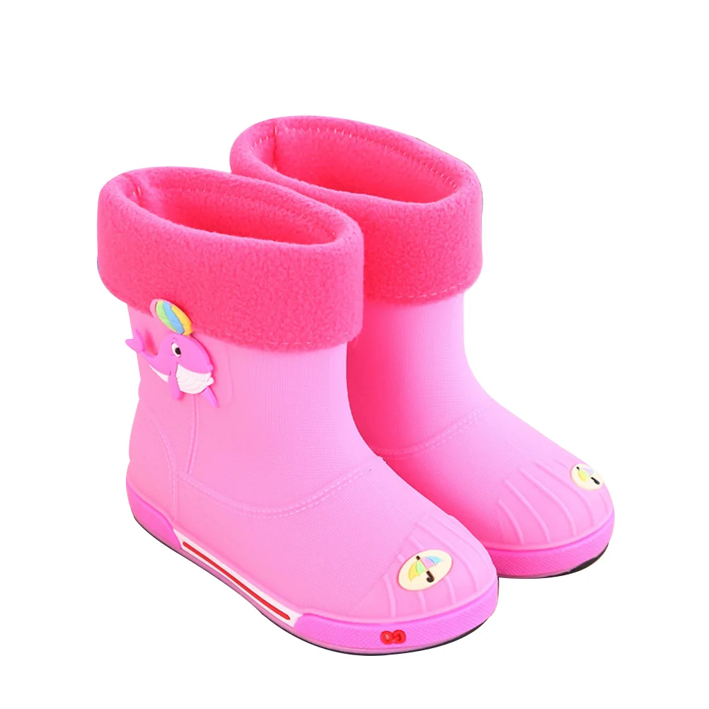 

Kids Rain Boots Cartoon Waterproof Non-slip Sole Premium Material Practical Use Cute Shape Protect Fall Boys Girls All Seasons