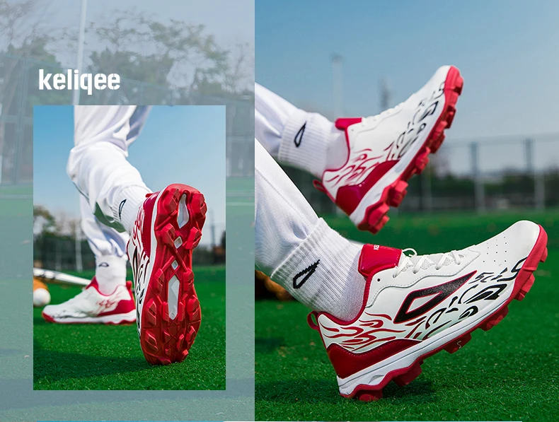 Leichte Baseball-Schuhe für Herren und Jugendliche, atmungsaktiv, rutschfest, mit Spikes, für Outdoor-Training und Wettkämpfe – Detail 5