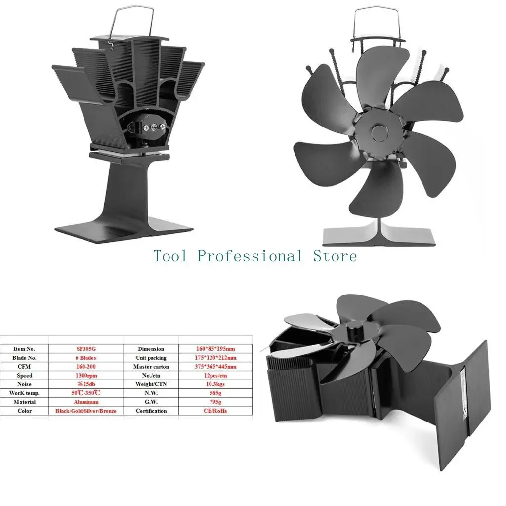 

57qf для горелки вентилятор 6-й лезвие диспергирует теплый воздух через дом, идеально подходит для большого R