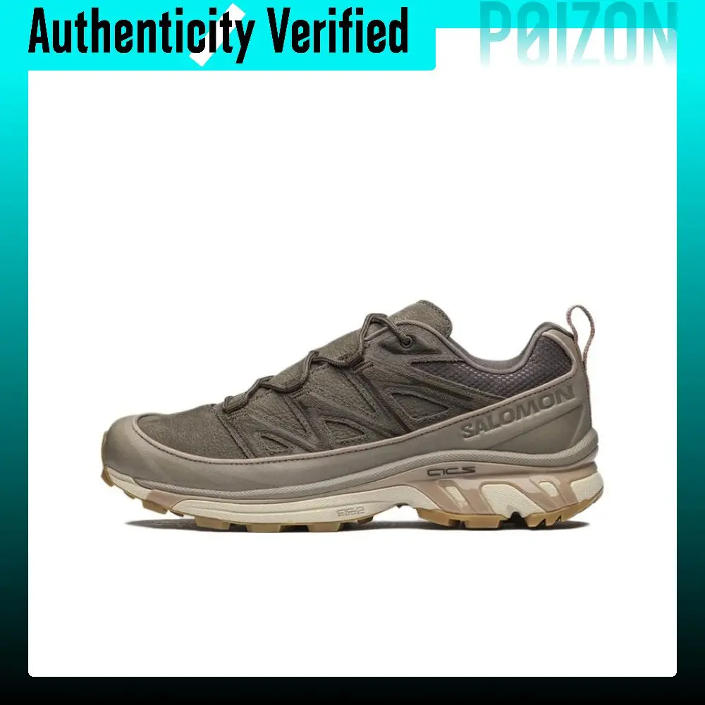 SALOMON XT 6 'Expense Leather' Comfortable Round Toe Low top Outdoor Shoes Men's Dark Coffee L47294900