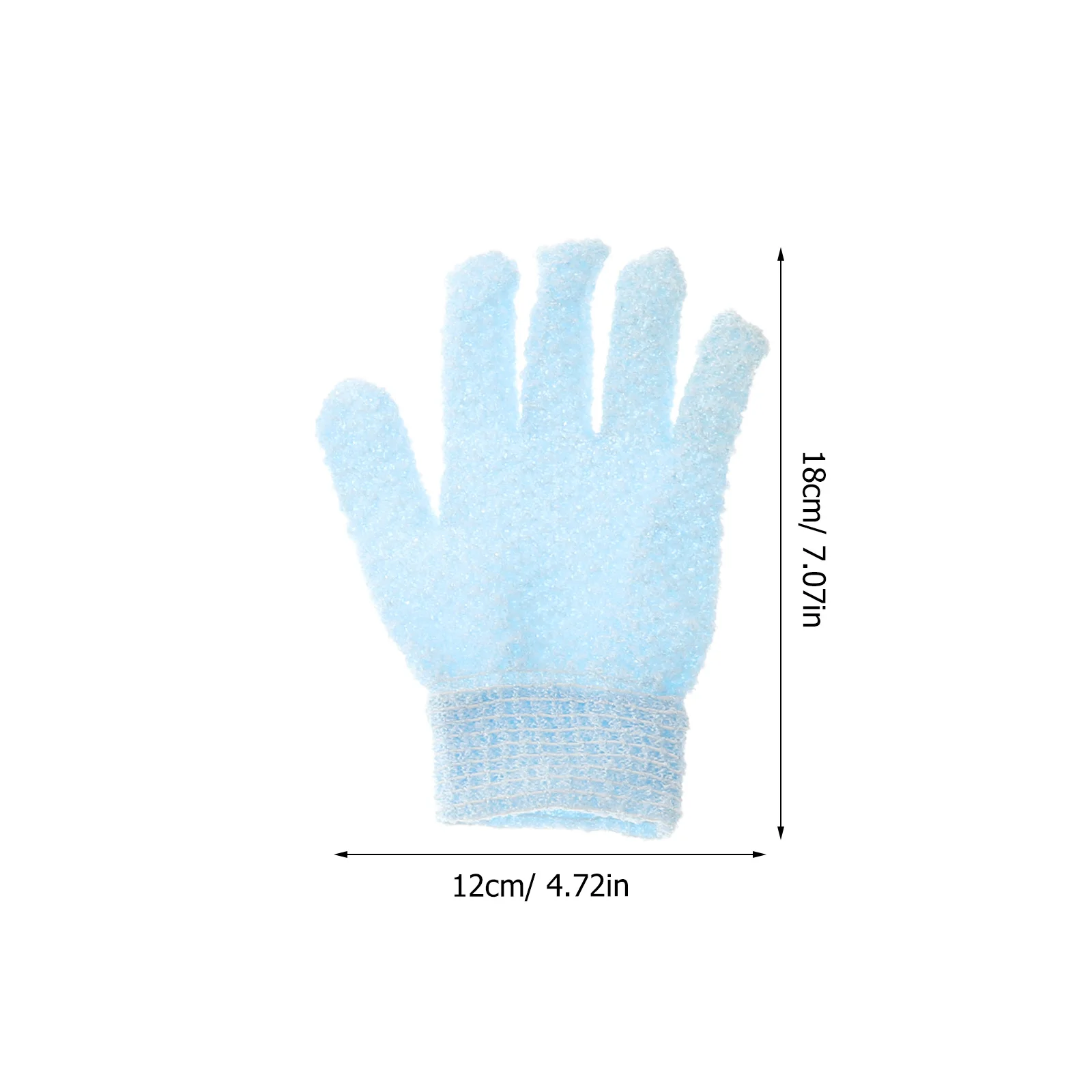 1 مجموعة قفاز حمام التقشير فقاعات غنية الجلد العطاء مقسمة إصبع تصميم سبا قفازات الاستحمام