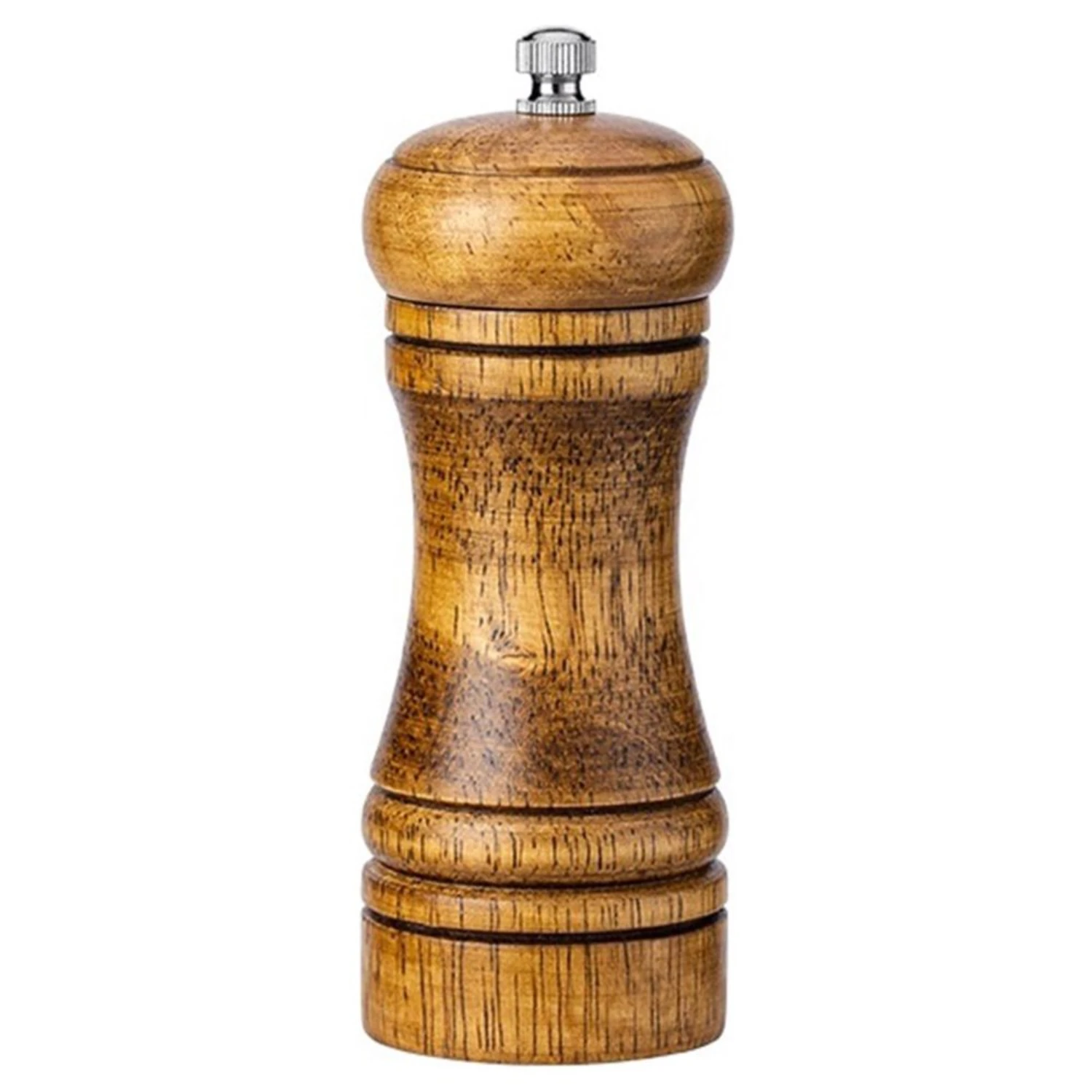 

Pepper Mill Wood Pepper Grinder Adjustable Oak Wood Salt and Pepper Grinder Refillable Ceramic Grinding Mechanism Sealed Salt Mi