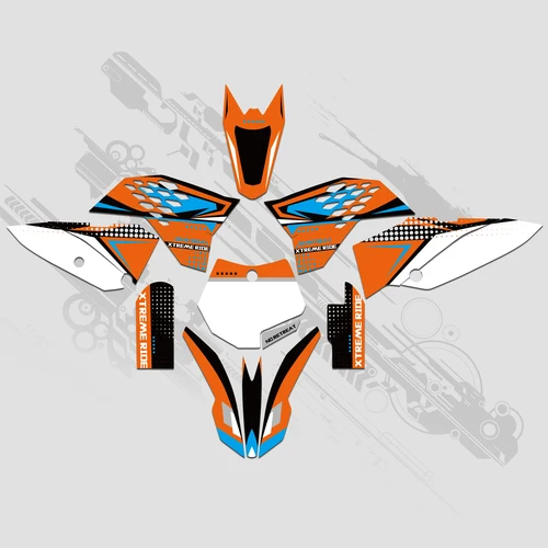 Imagen 2 del producto NICECNC para KTM 2009-2015 SX 65 SX65 Dirt Bike Motocross carenado gráfico calcomanías de fondo Kit personalizado 2014 2013 2012