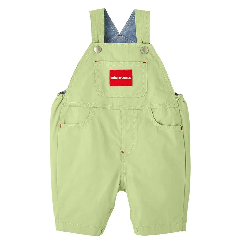 Summer New Children\'s Overalls Solid Casual Pants Letter Strap Pant Baby Capris Boys Clothes Baby Girl Clothes Pantalones