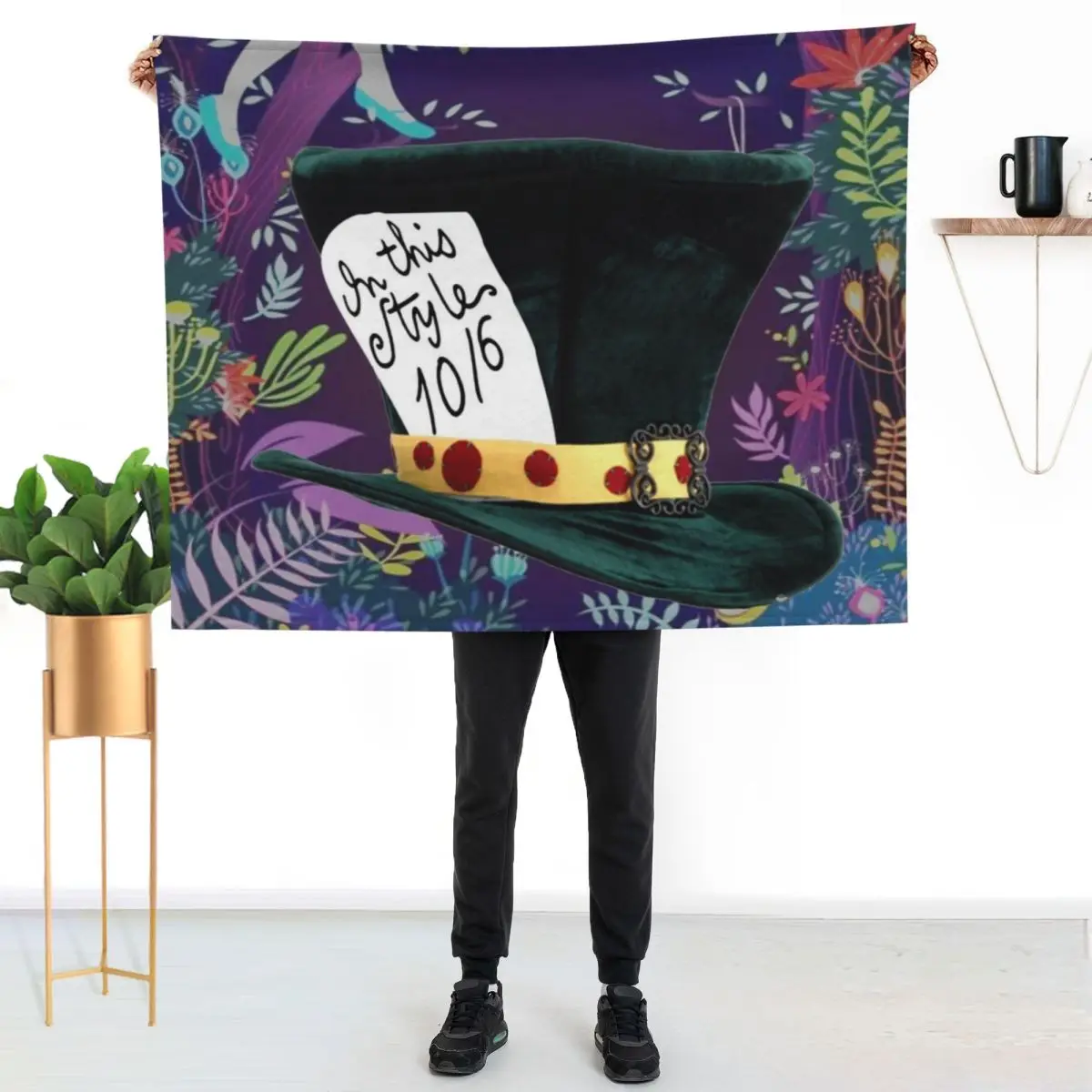 Mad Hatter Throw Blanket Hair Decorative Throw sofa bed Fashion Sofas Sofas Vintage Blankets