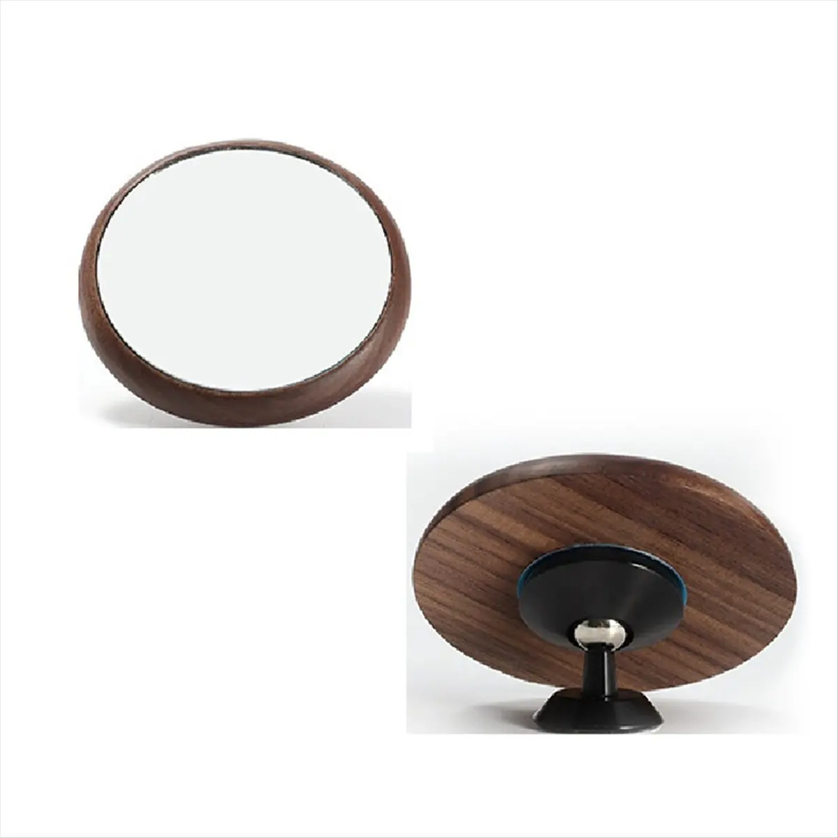 2026 Trend Extraction Viewing Mirror Multi-Directional Solid Wood Reflector Coffee Machine Mirror