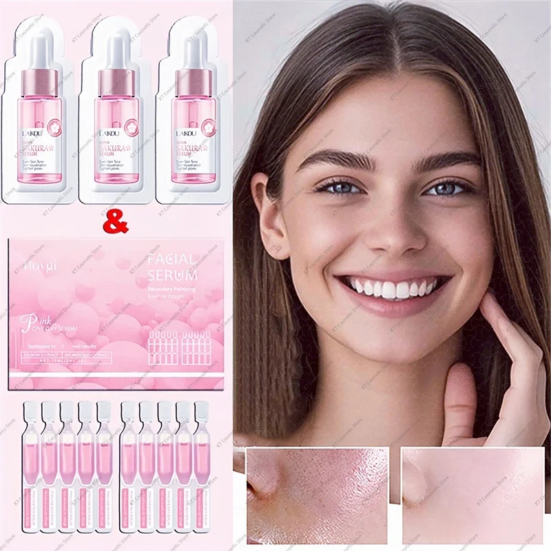 

Salmon PDRN Pink Peptide Collagen Essence Refreshing Fade Fine Lines Brightening Firming Skin Hydrating Moisturizing Serum Korea