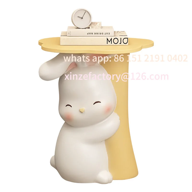 

CustomizableRabbit Floor Ornament Large Tray Coffee Table Living Room TV Cabinet Decoration Sofa Side Table