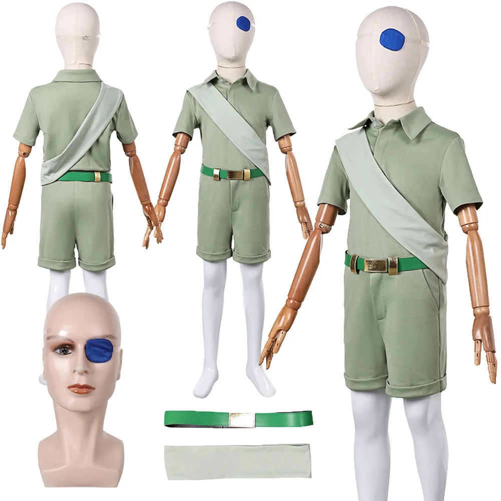 

2025 г., косплей из мультфильма Ellio, зеленый топ, брюки, одежда с нашивками, вечерние костюмы для ролевых игр, карнавальный костюм на Хэллоуин