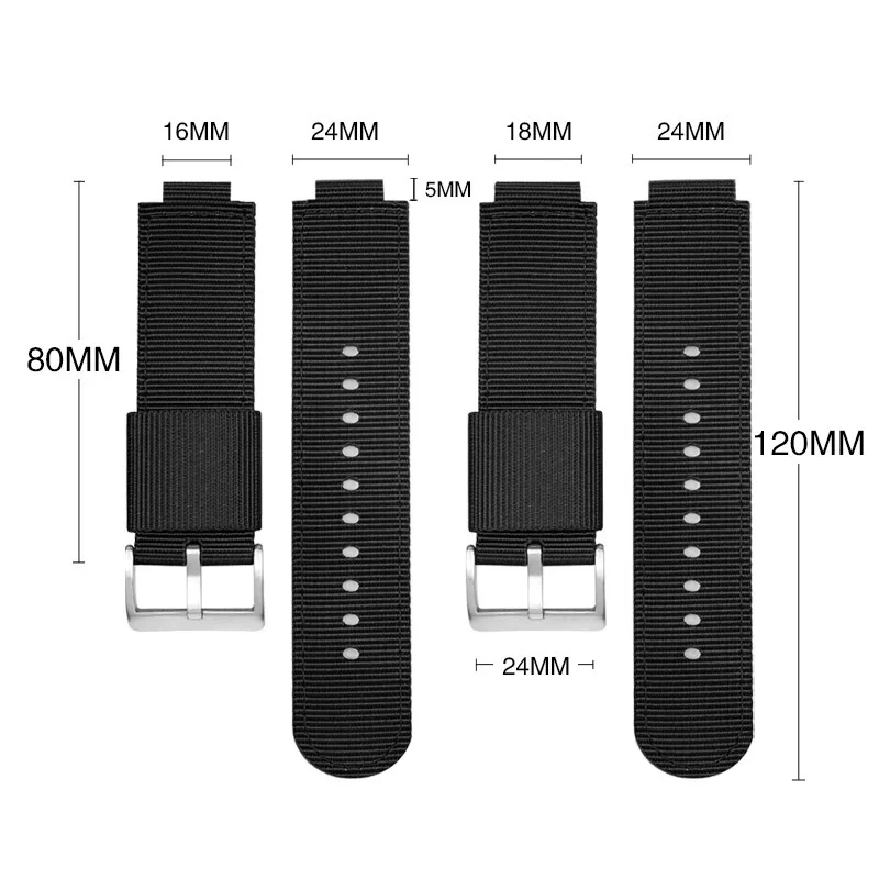 16mm 18mm Nylon Canvas Strap for Casio GM110 GM2100 GA900 5600series AE1000 AQ-S810 Watch Band Quick Release Men's Accessories