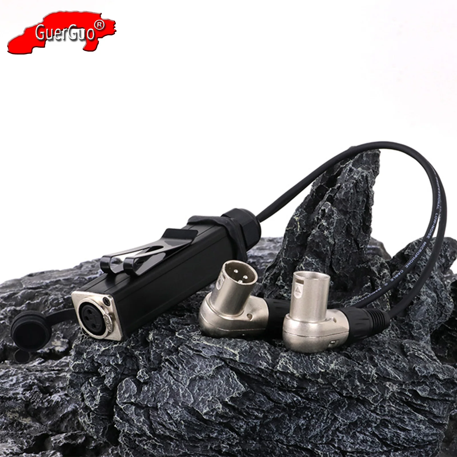 XLR Cable 3Pin XLR Female Socket Coupler to Dual 2 Right Angle Male Plug Y Splitter Adapter Audio Extension Cable for Amp Mixer