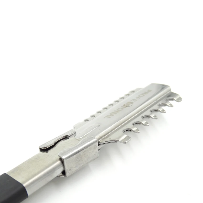 الفولاذ المقاوم للصدأ حافة الحلاقة الحلاقة المطاط مقبض للإزالة المهنية الحلاق قطع الشعر مستقيم شفرات الحلاقة T-090 سكين الحلاقة