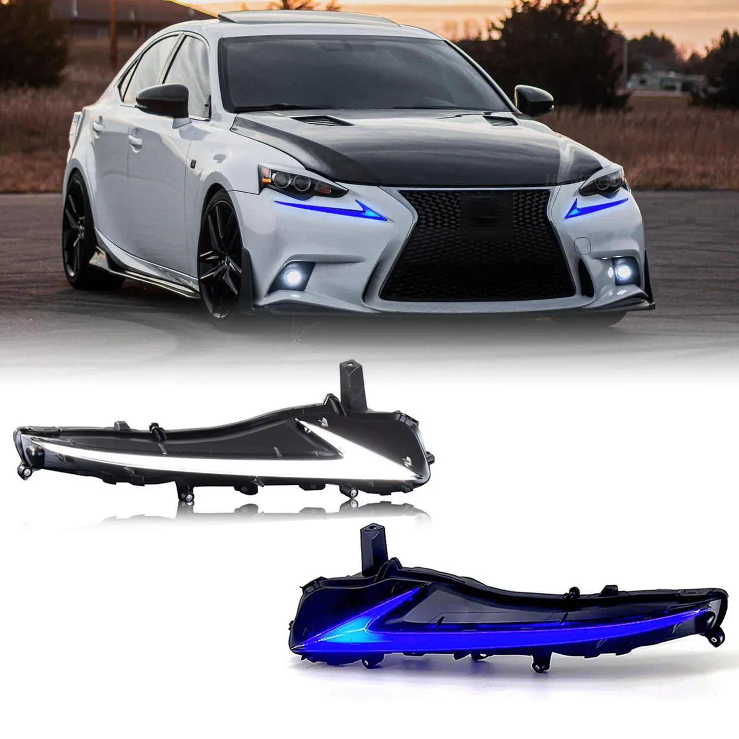 HCMOTIONZ is suitable for IS 13-16 RGB daytime running light steering water headlight assembly