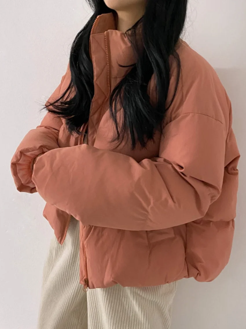 

Alien Kitty, зимние теплые стеганые куртки с хлопковой подкладкой, женские универсальные куртки на каждый день, 2022, нежные, для кемпинга, однотонные, новые, повседневные, шикарные, свободные парки