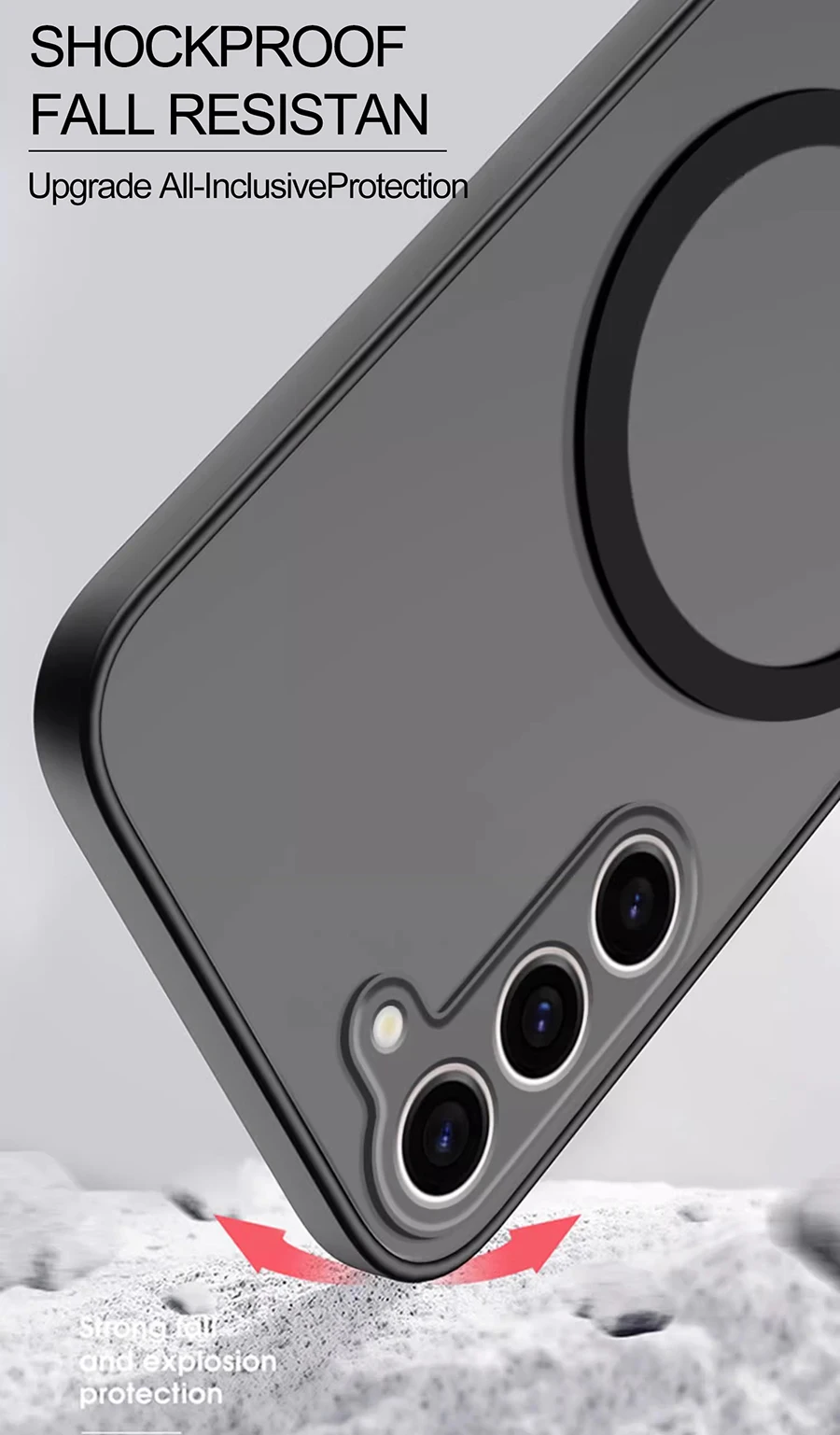 S26 S25 Ultra Plus Hülle Armor Matt Magnetisch für Samsung Galaxy S26 S25 S24 S23 Ultra Plus Hüllen Frosted Wireless Charge Cover – Detail 4