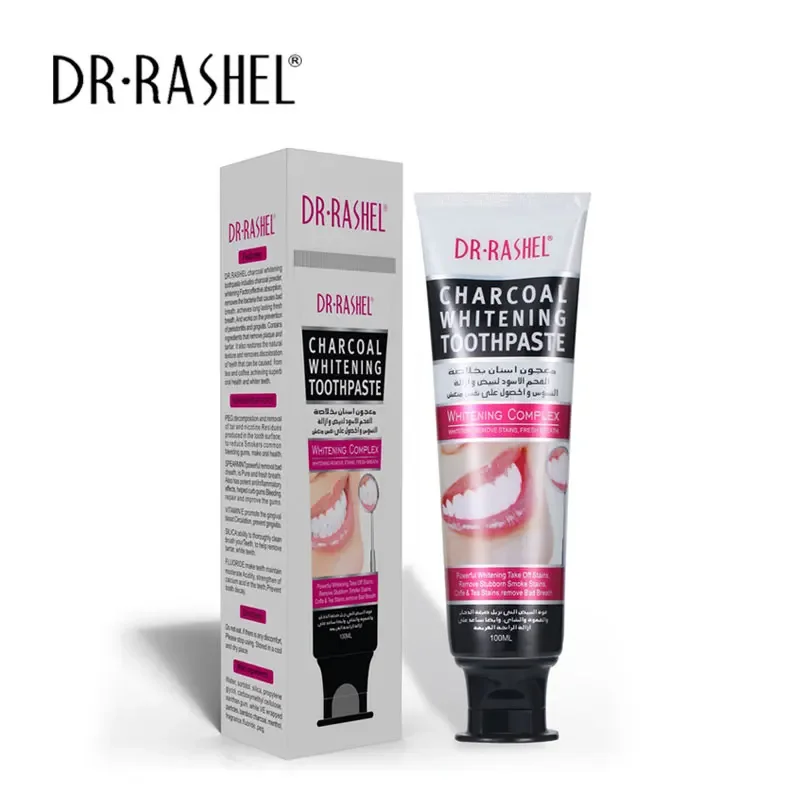 DR.RASHEL ฟัน Care ไม้ไผ่ธรรมชาติ Activated Charcoal Mint Fresh Breath Whitening ลบคราบสีดำยาสีฟัน Oral สุขภาพ