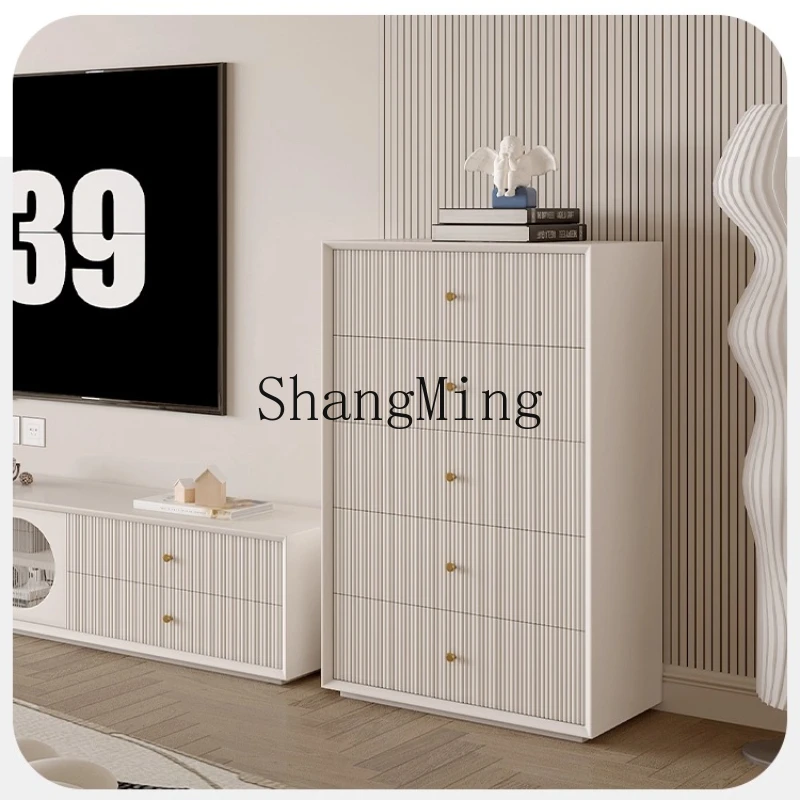 

SM solid wood chest bedroom living room cream wind chest small apartment storage locker
