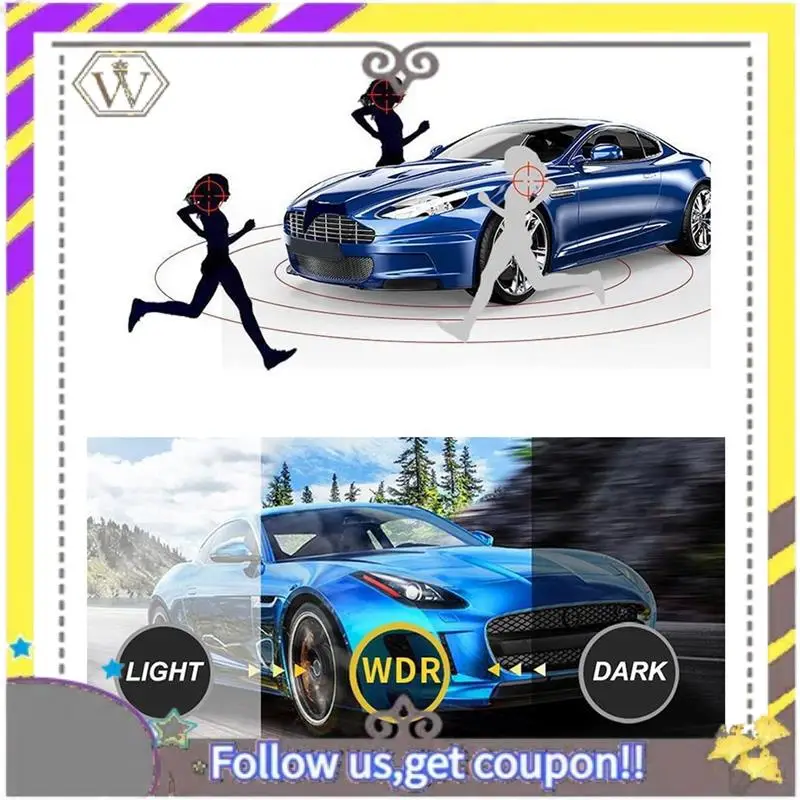 

ABXV-1 Set 3 Camera Lens Car DVR HD 1080P Dash Camera IR Night Vision 3-Channel Dash Cam Video Driving Recorder 24H Parking Moni