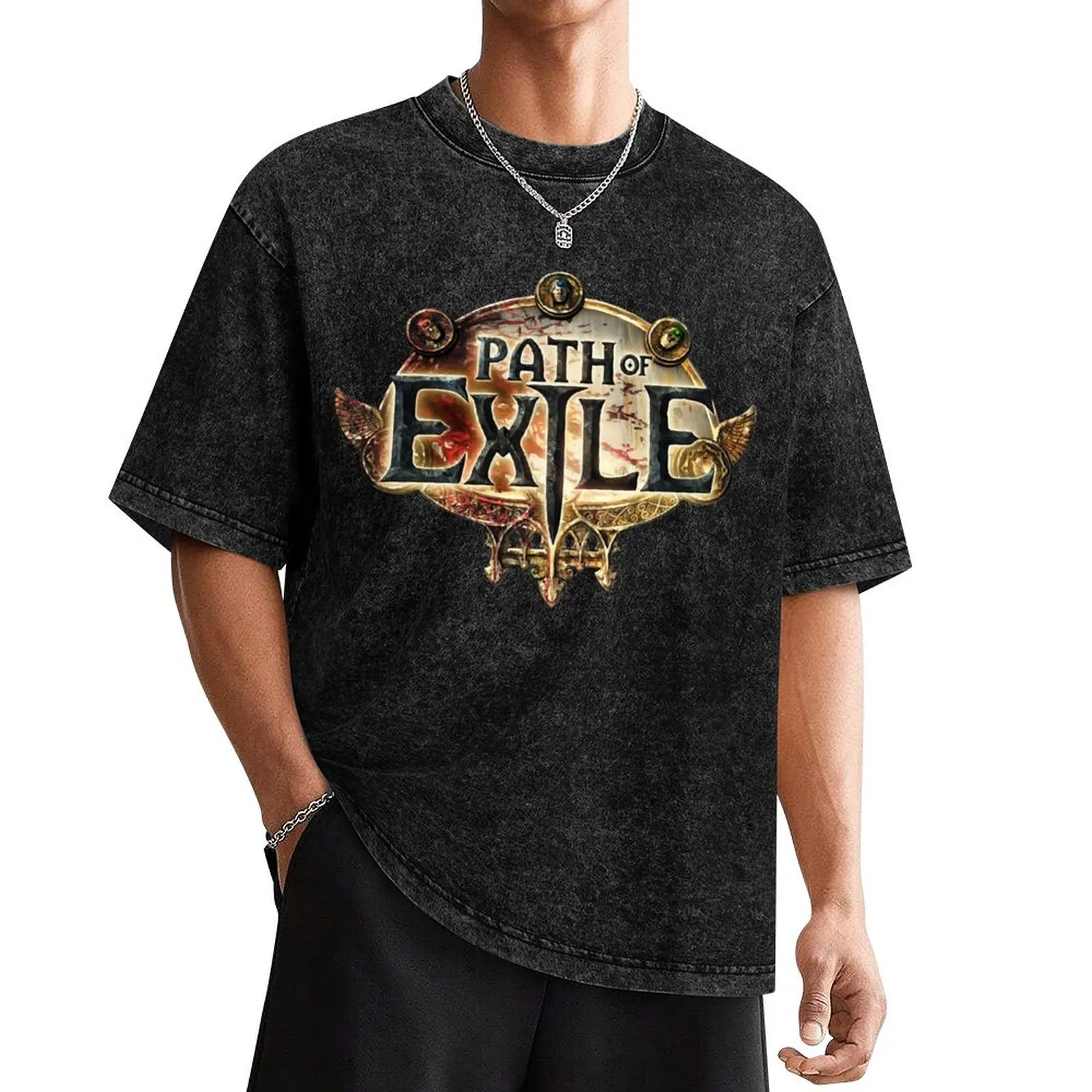 

Vintage Retro Path Of Exile Halloween T-Shirt summer clothes hippie clothes t shirt men