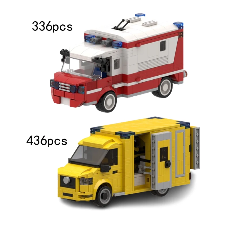 

Spot small particle MOC-179286 50843 ambulance kit DIY building block assembly puzzle toy model ornament