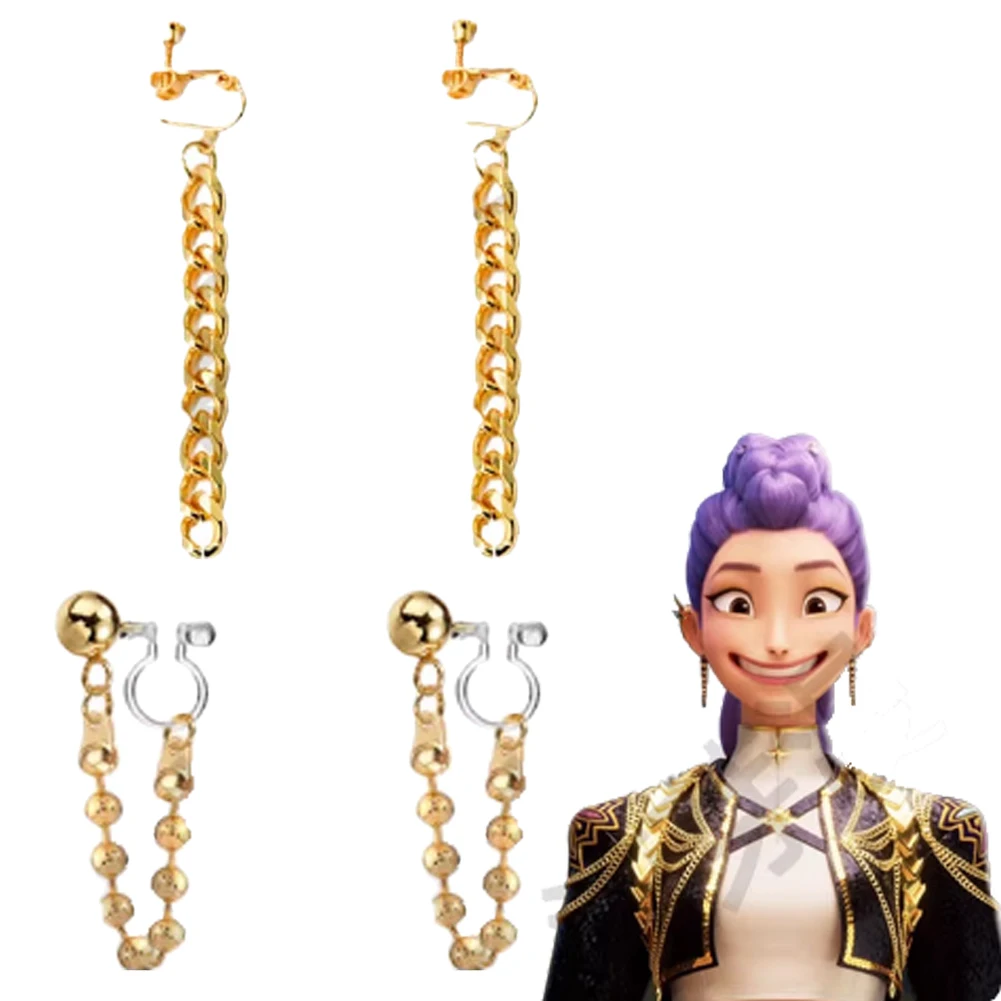 

2025 Cartoon Demon Hunter of KPop Cosplay Rumi Ear Clip Girls Women Halloween Party Gifts Roleplay Costume Accessories Props