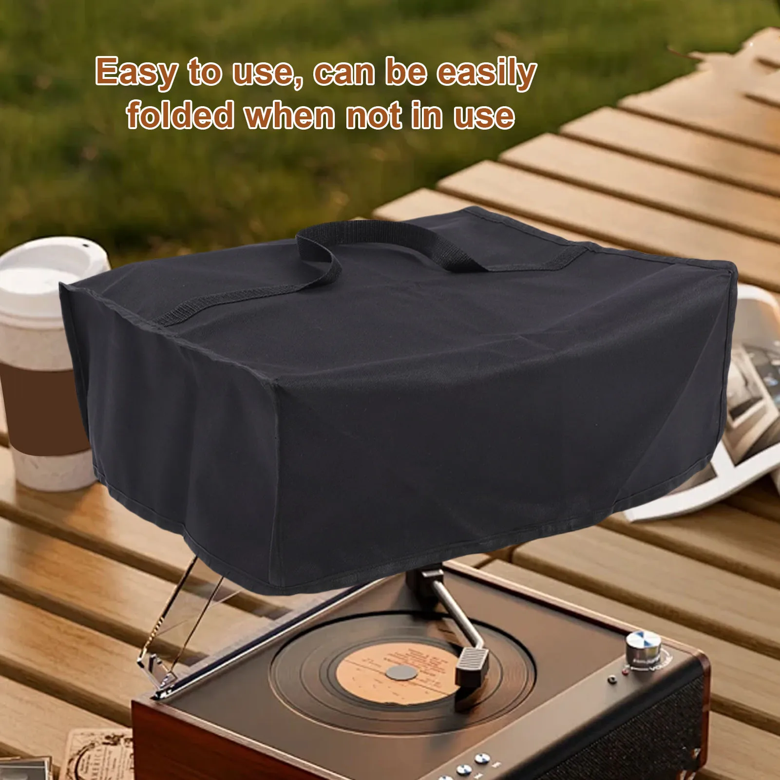 Retro Record Player Dust Cover Oxford Cloth Water Proof Scratch Resist Protective Universal Turntable Dust Cover
