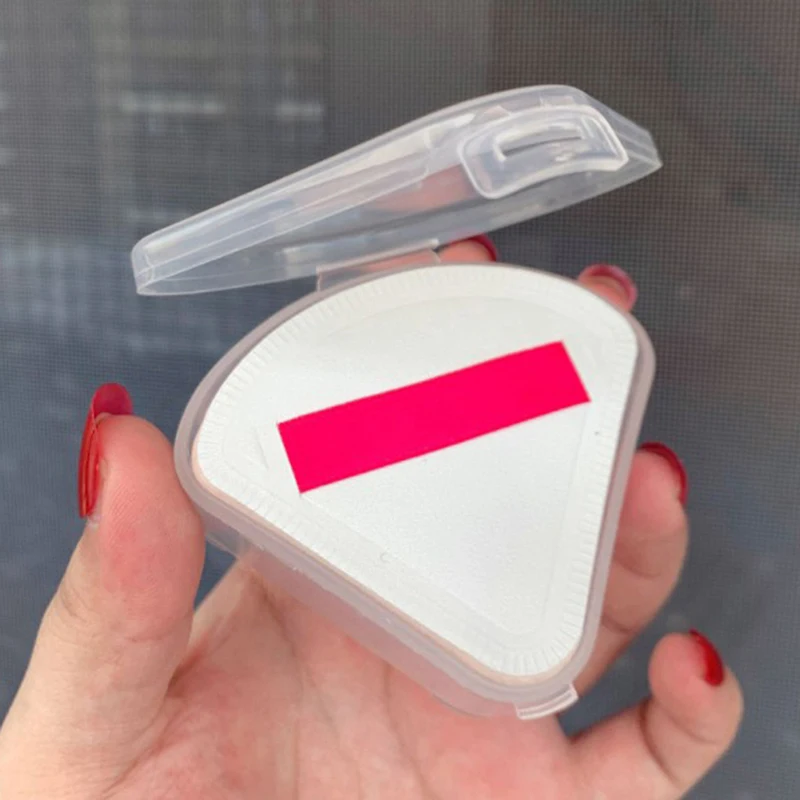 Portable Triangle Sponge Transparent Cosmetic Bag Makeup Puff Box Storage Case