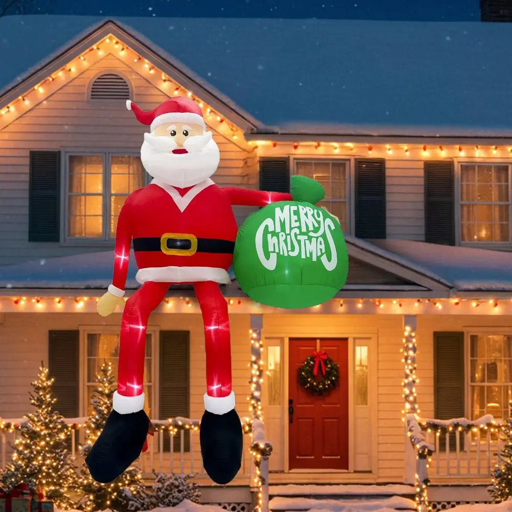 

Party Decor Oxford Christmas Inflatable Dolls LED Light DIY Christmas Inflatables Decor Inflatable Model Toys Balcony Decor