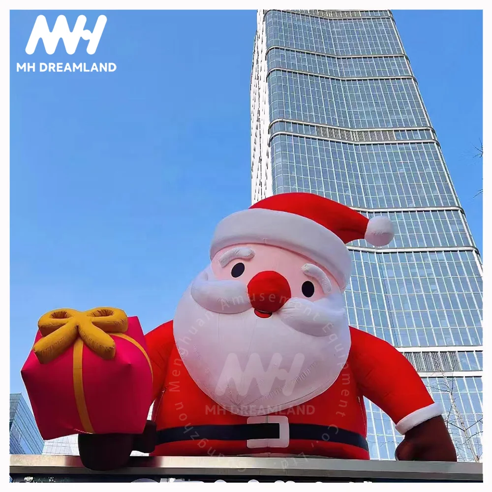 Carnival Festival Customized Climbing Gift Outdoor Christmas Decorations Claus Cartoon Toy Inflatable Santa Claus Christmas Toy