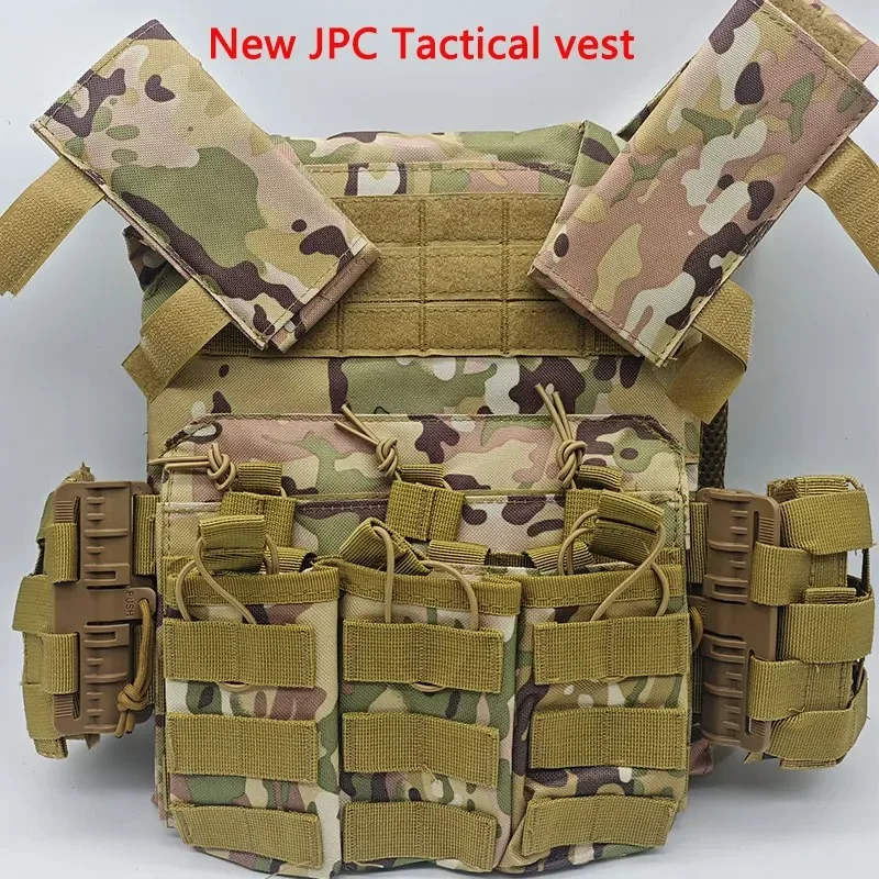 New Quick Release Buckle Tactical Vest JPC Triple Magazine Pouch Hunting Molle Plate Airsoft Accessory Carrier CS Game Vest Gear