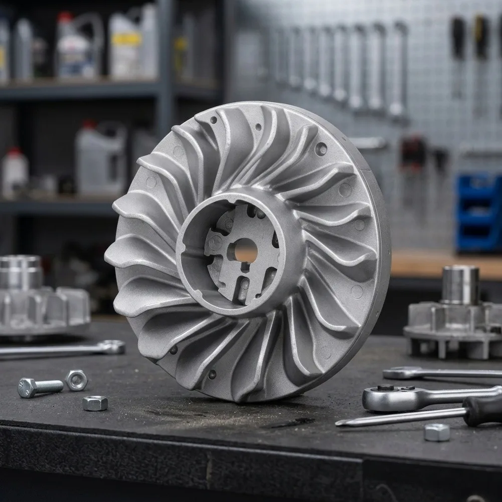 Silver Flywheel Rotor Power Tool Part Ignition Flywheel Robust Materials High-pressure Resistant Precision Engineered