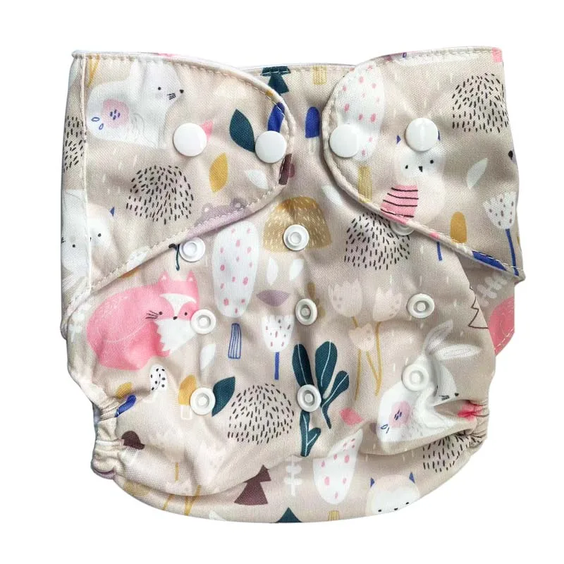 Fashion 0-3 Years Old Baby Cloth Diapers Pocket Diaper Nappy Washble Reusable Waterproof Baby Diapers Adjustable Size