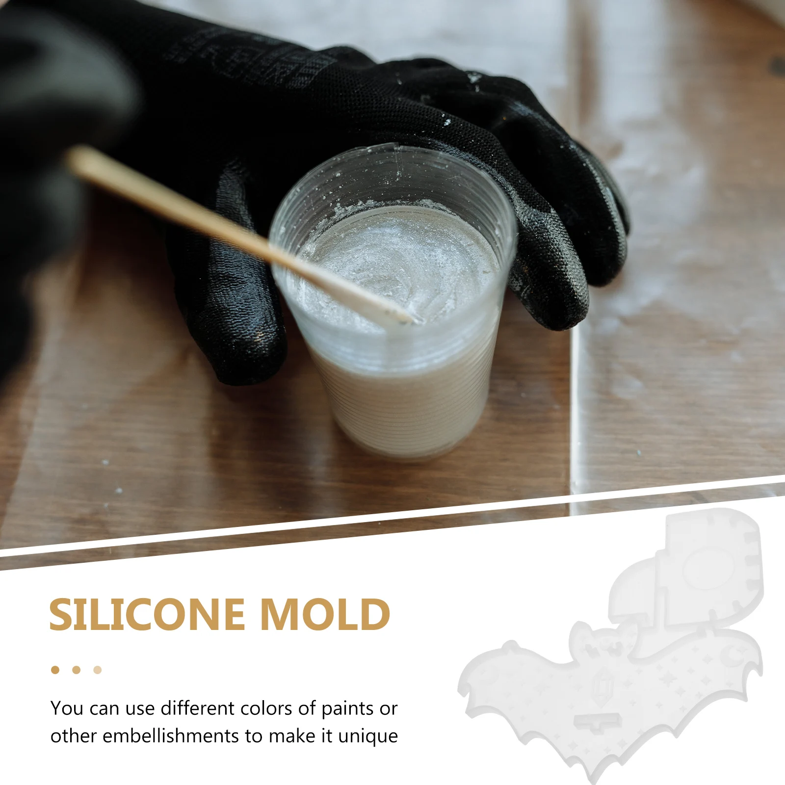 

DIY Silicone Mould C Mold Creative Crystal Epoxy H made Craft Storage Rack Tray Shaped Decor Wing Crafts Making Molds