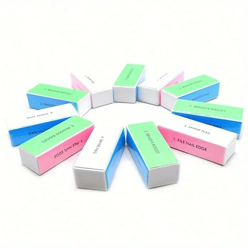 Colorful Nail Buffer Block Set 1/3/5/10Pcs 4-Way Shine Polisher Nail Buffing File Manicure Sanding Tool