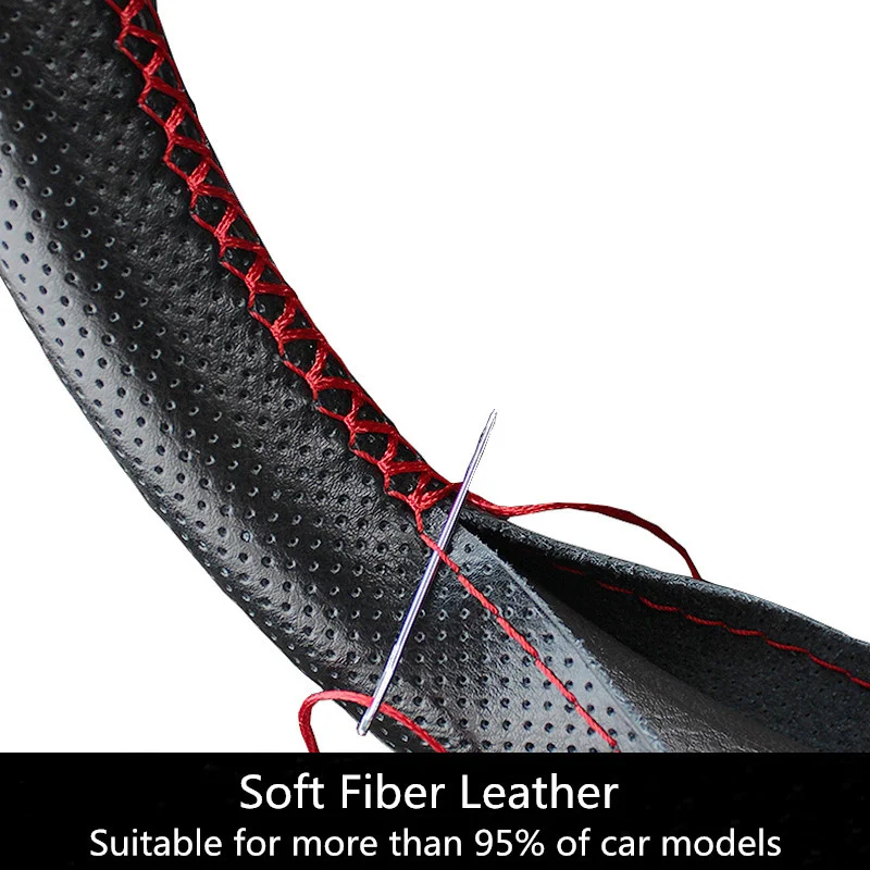 Car steering wheel cover Genuine Leather Hand stitching for Renault Megane 2 3 Duster Logan Clio 4 3 Laguna 2 Sandero Scenic
