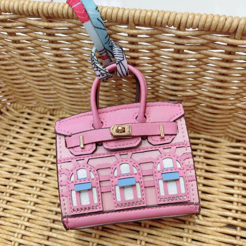 NEW Mini Earphone Bag Keychain Cute Bag Charms for Women,Bag Charms for Handbags Leather Handbag Decoration Purse Charm