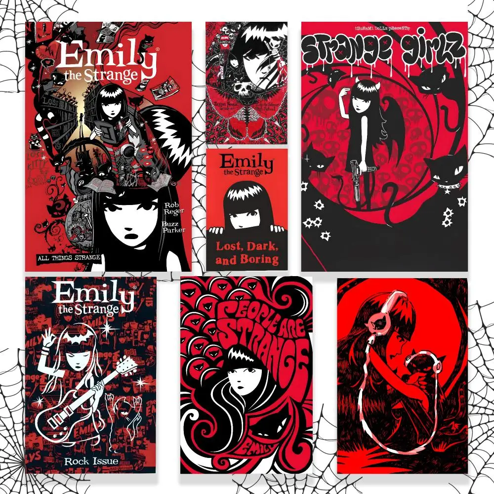Emily the Strange Poster Graphic Wall Art Poster HD Waterproof PP Paper Print for Bedroom Living Room Office Decor Gift