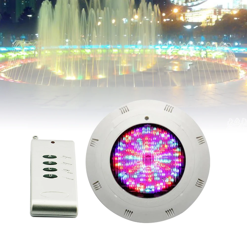 RGB Pool Lights, 18W LED Waterproof Lights, Color Changing with Remote Control, Easy Installation for Pools and Outdoor Use