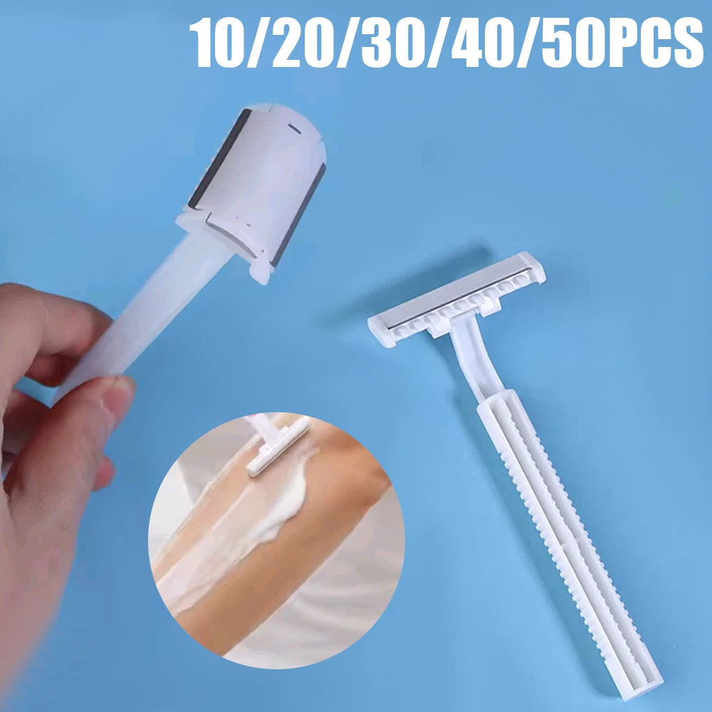 10/20/30/40/50Pcs Hair Remove Tool Disposable Razors For Pregnant Woman Sanitary Shaver 1 or 2 Layer Sharp Stainless Blade