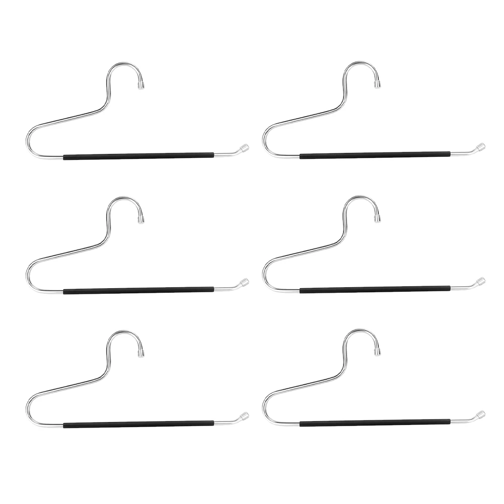

6pcs Wardrobe Storage Rack Pants Organizer Space Saving Closet Hangers Jeans Trousers Clothing Pant Hanger for Women Men Non