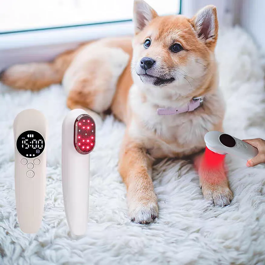 

HLKGO 808nm+650nm Red Light Therapy for Human Pets Pain Relief Cold Laser Treatment Arthritis With Touchscreen